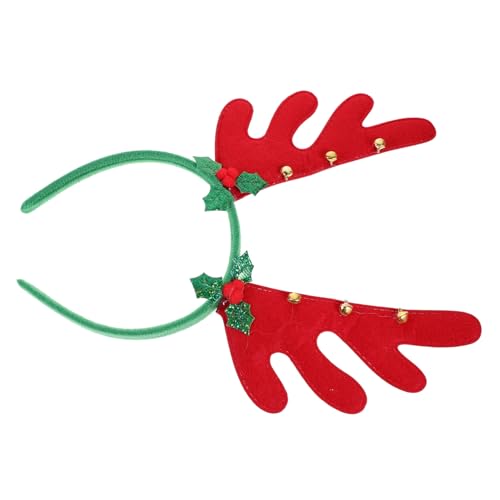 Mipcase Weihnachtliches Rentier Geweih Haarreif Leichtes Bequemes Xmas Stirnband für Party Kostümfest Erwachsene Festlicher Kopfschmuck für Weihnachtsfeier und Fotosession von Mipcase