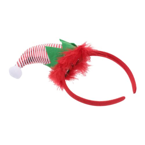 Mipcase Weihnachts Kopfschmuck Stirnband mit Elfshut Design Robust und Vielseitig für Weihnachtsfeiern Cosplay und Festliche Partys Klassischer Rot Weißer Haarschmuck für Festliche von Mipcase