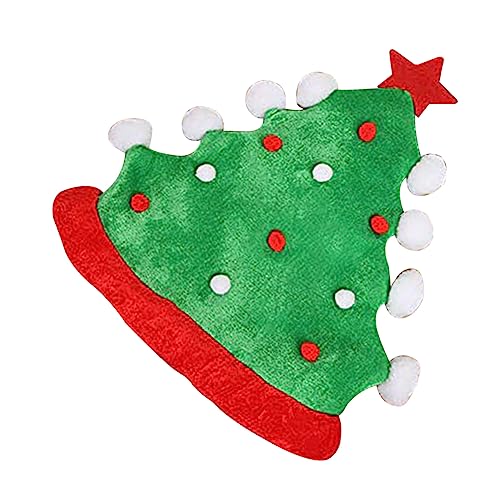 Mipcase Weihnachtsbaum Mütze für Erwachsene Weicher Weihnachtsbaumhut Festlicher Partyhut als Cosplay Requisite Weihnachtsfeier Zubehör Passend für Männer und Frauen von Mipcase