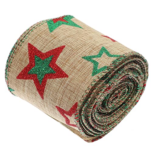 Mipcase Weihnachtsdekor Baumwollband mit Sternenmotiv DIY Geschenkband für Geschenkverpackung Bastelband für Weihnachtsbaum und Partydekoration Mipcase Weihnachtsdekor Baumwollband mit Sternenmotiv DIY Geschenkband für Geschenkverpackung Bastelband für Weihnachtsbaum und Partydekoration von Mipcase
