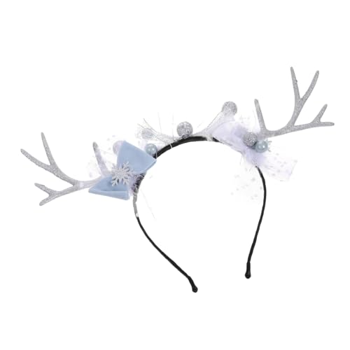 Mipcase Weihnachtsgeweih Haarreif mit Glitzer Schneeflocken und Schleife Festliches Stirnband für Mädchen und Frauen Weihnachtsfeier Fotozubehör Partyaccessoire Mipcase Weihnachtsgeweih Haarreif mit Glitzer Schneeflocken und Schleife Festliches Stirnband für Mädchen und Frauen Weihnachtsfeier Fotozubehör Partyaccessoire von Mipcase