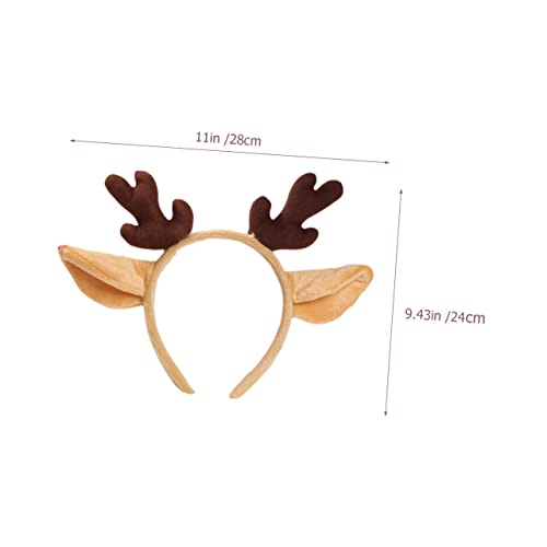 Mipcase Weihnachtsgeweih Stirnband Rentier Geweih Haarreif Leichtes Xmas Party Kostüm Zubehör Komfortabel und Praktisch für Damen und Mädchen von Mipcase