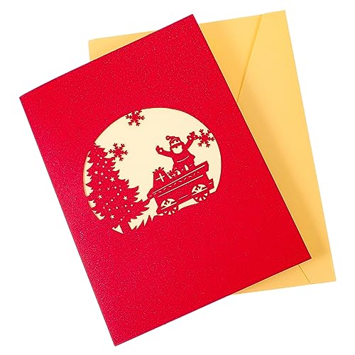 Mipcase Weihnachtskarte mit Weihnachtssegen Klappkarte aus Hochwertigem Papier Blanko Innen zum Beschreiben Bunte Weihnachtsgrußkarte für Weihnachten als für Familie und Freunde von Mipcase