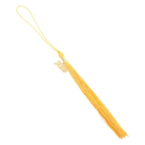 Mipcase Zubehör für Abschlusskappen Abschlusszauber Abschlusshut Quasten 2025 Mützen-Charme kleine Quasten Abschluss Quaste Ornament Abschlussanhänger Polyester Golden von Mipcase