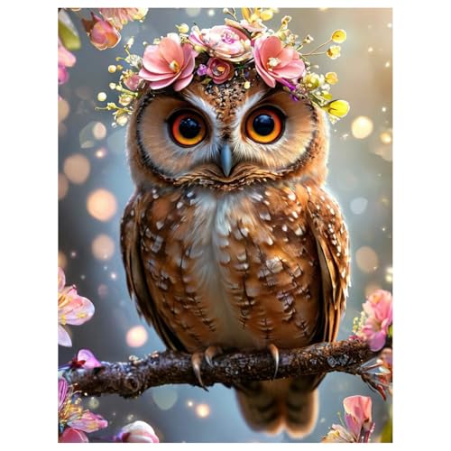 Eule Diamond Painting Erwachsene,Diamond Painting Eule Mit Kirschblüten,Diamant Painting Bilder Erwachsene 5D Diamond Arts Craft für Home Wand Decor 30x40cm Eule Diamond Painting Erwachsene,Diamond Painting Eule Mit Kirschblüten,Diamant Painting Bilder Erwachsene 5D Diamond Arts Craft für Home Wand Decor 30x40cm von Miquans Art