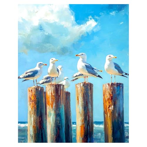 Miquans Art Malen Nach Zahlen für Erwachsene, Möwe Malen Nach Zahlen Erwachsene, Paint by Numbers DIY Malen Nach Zahlen tiere für Geschenke und Wand Dekoration 40x50cm Miquans Art Malen Nach Zahlen für Erwachsene, Möwe Malen Nach Zahlen Erwachsene, Paint by Numbers DIY Malen Nach Zahlen tiere für Geschenke und Wand Dekoration 40x50cm von Miquans Art