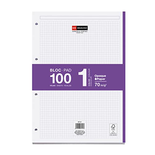 Miquel Rius 7427 – Schreibblock 100 H kariert, 5 x 5, Violett von Miquelrius