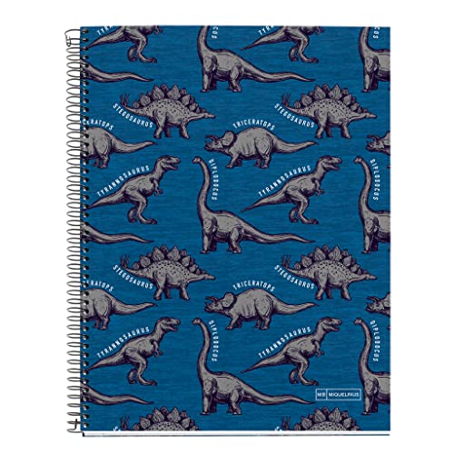 Miquelrius - A4 Notizbuch, 4 Farbstreifen, 140 Blatt, 5x5 mm Raster, 4 Löcher, Mikroperforiert, Hardcover, Wild Dino Miquelrius - A4 Notizbuch, 4 Farbstreifen, 140 Blatt, 5x5 mm Raster, 4 Löcher, Mikroperforiert, Hardcover, Wild Dino von Miquelrius