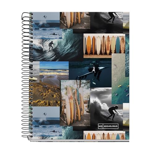 Miquelrius A5-Notizbuch, kariert, 5 mm, Hardcover, A5-Notizbuch mit 120 mikroperforierten Blättern, A5-Notizbuch mit 4 Farben zum Organisieren, extra blickdichtes Papier 70 g/m², 2 Löcher zum Abheften Miquelrius A5-Notizbuch, kariert, 5 mm, Hardcover, A5-Notizbuch mit 120 mikroperforierten Blättern, A5-Notizbuch mit 4 Farben zum Organisieren, extra blickdichtes Papier 70 g/m², 2 Löcher zum Abheften von Miquelrius