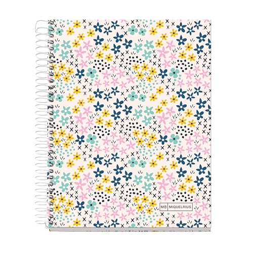 Miquelrius A5-Notizbuch, liniert, 7 mm, Hardcover, A5-Notizbuch mit 120 mikroperforierten Blättern, A5-Notizbuch mit 4 Farben zum Organisieren, extra blickdichtes Papier 70 g/m², 2 Löcher zum Abheften Miquelrius A5-Notizbuch, liniert, 7 mm, Hardcover, A5-Notizbuch mit 120 mikroperforierten Blättern, A5-Notizbuch mit 4 Farben zum Organisieren, extra blickdichtes Papier 70 g/m², 2 Löcher zum Abheften von Miquelrius