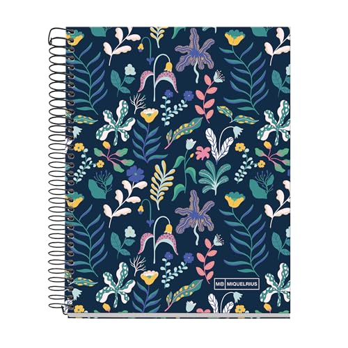Miquelrius A5-Notizbuch, liniert, 7 mm, Hardcover, A5-Notizbuch mit 120 mikroperforierten Blättern, A5-Notizbuch mit 4 Farben zum Organisieren, extra blickdichtes Papier 70 g/m², 2 Löcher zum Abheften Miquelrius A5-Notizbuch, liniert, 7 mm, Hardcover, A5-Notizbuch mit 120 mikroperforierten Blättern, A5-Notizbuch mit 4 Farben zum Organisieren, extra blickdichtes Papier 70 g/m², 2 Löcher zum Abheften von Miquelrius