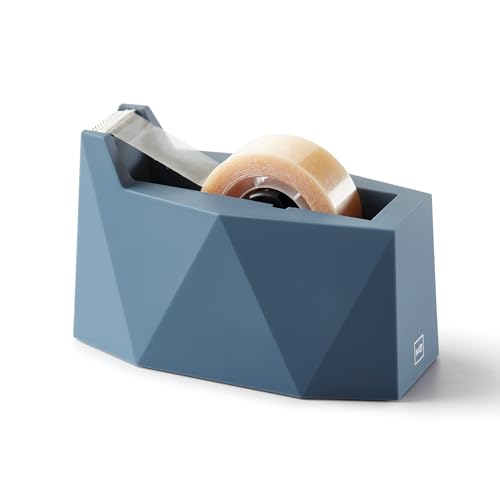 Miquelrius - Klebebandabroller, Klebebandspender für büro und bastelarbeiten, Stabiler halt und kompaktes design, Ideal für klebeband und Washi-Tape, Blauer klebebandhalter von Miquelrius