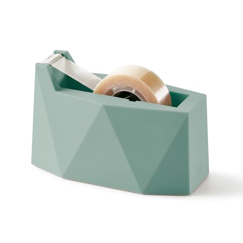 Miquelrius - Klebebandabroller, Klebebandspender für büro und bastelarbeiten, Stabiler halt und kompaktes design, Ideal für klebeband und Washi-Tape, Grüner klebebandhalter von Miquelrius