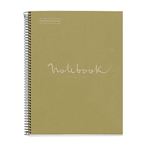 Miquelrius - Notebook Emotions Notizbuch 100 % Recycelt, 1 Streifen, A4, 80 Kariert, 5 Mm, Papier 80 G, 4 Bohrungen, Kartoneinband, Grün Miquelrius - Notebook Emotions Notizbuch 100 % Recycelt, 1 Streifen, A4, 80 Kariert, 5 Mm, Papier 80 G, 4 Bohrungen, Kartoneinband, Grün von Miquelrius