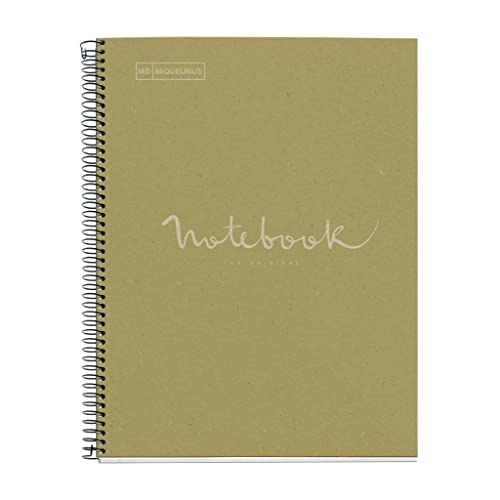Miquelrius - Notebook Emotions Notizbuch 100 % recycelt, 1 Streifen, A4, 80 Blatt mit horizontalem Linien, 7 mm, Papier 80 g, 4 Bohrungen, Kartoneinband, grün Miquelrius - Notebook Emotions Notizbuch 100 % recycelt, 1 Streifen, A4, 80 Blatt mit horizontalem Linien, 7 mm, Papier 80 g, 4 Bohrungen, Kartoneinband, grün von Miquelrius