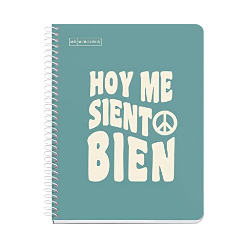 Miquelrius - Notizbuch, 1 Farbstreifen, A5, 100 5-mm-Rasterblätter, 90-g-Papier, 2 Löcher, Hartkartoneinband, Farbe Türkis Miquelrius - Notizbuch, 1 Farbstreifen, A5, 100 5-mm-Rasterblätter, 90-g-Papier, 2 Löcher, Hartkartoneinband, Farbe Türkis von Miquelrius