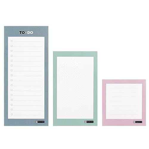 Miquelrius – Notizblock mit drei TO-DO-Blöcken, geklebt, Kartonbasis, 60 Blatt, weißes Papier 80 g/m² von Miquelrius