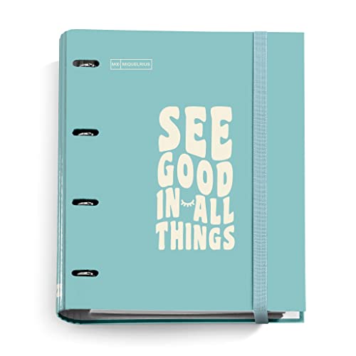 Miquelrius - Notizbuch, 1 Farbstreifen, A4, 80 5-mm-Rasterblätter, 90-g-Papier, 4 Löcher, Hartkartoneinband, hellblaue Farbe Miquelrius - Notizbuch, 1 Farbstreifen, A4, 80 5-mm-Rasterblätter, 90-g-Papier, 4 Löcher, Hartkartoneinband, hellblaue Farbe von Miquelrius