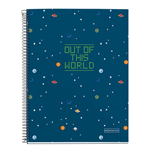 Miquelrius - A4-Notizbuch, 4 Farbstreifen, 140 Blatt, horizontale Linien 7 mm, 4 Löcher, mikroperforiert, fester Einband, My Space Miquelrius - A4-Notizbuch, 4 Farbstreifen, 140 Blatt, horizontale Linien 7 mm, 4 Löcher, mikroperforiert, fester Einband, My Space von Miquelrius