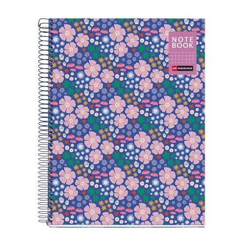 Miquelrius - Notizbuch A4, kariert, 5 mm, Hardcover aus laminiertem Karton, A4-Notizbuch mit 80 mikroperforierten Blättern, extra blickdichtes Papier 90 g/m², Metallspirale, 4 Löcher zum Abheften Miquelrius - Notizbuch A4, kariert, 5 mm, Hardcover aus laminiertem Karton, A4-Notizbuch mit 80 mikroperforierten Blättern, extra blickdichtes Papier 90 g/m², Metallspirale, 4 Löcher zum Abheften von Miquelrius