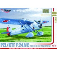 PZL/TFK P.24 C Türkische Luftwaffe mit Resin- und Fotoätzteilen von Mirage Hobby