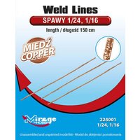 Weld Lines sc.1/24 length:150cm (White Metall) von Mirage Hobby