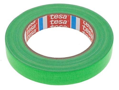 Tesa 4671 Gaffer-Klebeband, buntes PE-Beschichtung, dick, für drinnen und draußen, stark haftend, für Kunst und Shows, Schilder, 19 mm x 25 m (Neongrün) von MiragesDesOndes