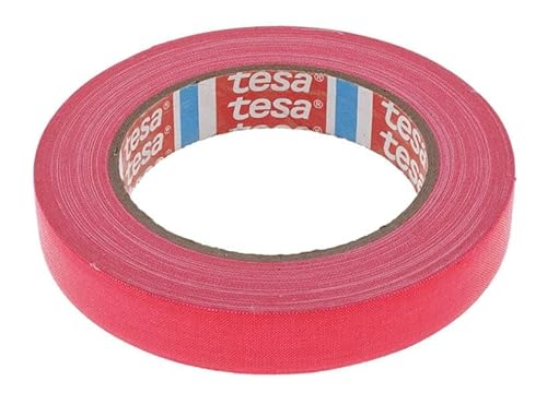 Tesa 4671 Rosa Gaffer-Klebeband, beschichtetes Gewebe, bunt, Polyethylen, dick, für drinnen und draußen, stark haftend, für Kunst und Shows, Schilder, 19 mm x 25 m (Neonrosa) von MiragesDesOndes