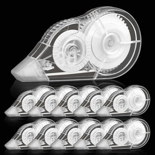 MirraSwit 10 Stück Korrekturroller Transparent, 30m X 5mm Korrekturmaus, Korrekturroller mit Schutzkappe, Korrekturmaus Roller für Schüler Büro Zuhause Schule MirraSwit 10 Stück Korrekturroller Transparent, 30m X 5mm Korrekturmaus, Korrekturroller mit Schutzkappe, Korrekturmaus Roller für Schüler Büro Zuhause Schule von MirraSwit