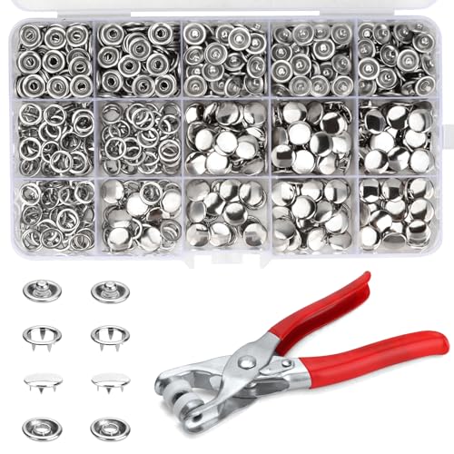 MirraSwit 200 Pairs Druckknopf Set mit Zange, 9.5mm Druckknopfzange, Druckknöpfe Ohne Nähen, Jersey Druckknöpfe für DIY Basteln Bekleidung, Kleidung Taschen, Handgemaakt, Kleding Repareren MirraSwit 200 Pairs Druckknopf Set mit Zange, 9.5mm Druckknopfzange, Druckknöpfe Ohne Nähen, Jersey Druckknöpfe für DIY Basteln Bekleidung, Kleidung Taschen, Handgemaakt, Kleding Repareren von MirraSwit