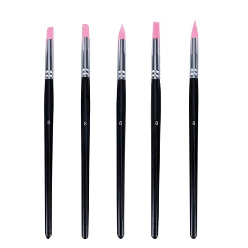 5 Stück Silikonpinsel Malen Nach Zahlen, Gummipinsel Silikon Dotting Pen Colour Modellierwerkzeug Töpferwerkzeug Modelliermasse Werkzeug Silikon Pinsel für Keramik Skulptur Malerei Nail Art 5 Stück Silikonpinsel Malen Nach Zahlen, Gummipinsel Silikon Dotting Pen Colour Modellierwerkzeug Töpferwerkzeug Modelliermasse Werkzeug Silikon Pinsel für Keramik Skulptur Malerei Nail Art von Mirrwin