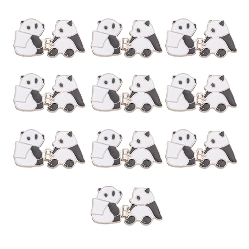 10 Paar Taillenspanner in Panda-Form für Jeans, verstellbare Hosen-Taillenverlängerung, Knopf, Jeans, Taillenversteller, Knopf von Mirweon
