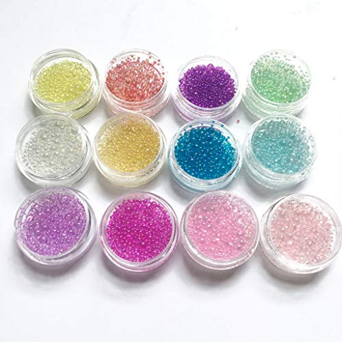 12 Box gemischte 1–3 mm kleine Perlen, Harz, Epoxidharz, Form für Formen, Füllstoffe, Schmuckherstellung von Mirweon