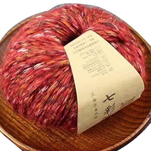 50 g x 2 Häkelgarn, weiches Garn, warm, bunt, dicke Baumwolle, Nylon, Farbverlauf, Baby zum Häkeln 50 g x 2 Häkelgarn, weiches Garn, warm, bunt, dicke Baumwolle, Nylon, Farbverlauf, Baby zum Häkeln von Mirweon
