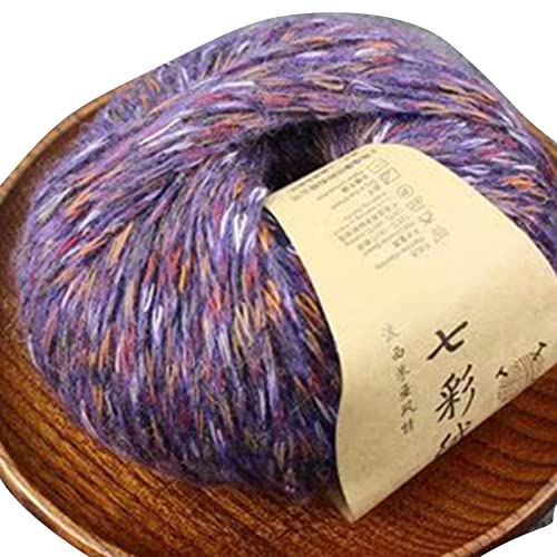 50 g x 2 Häkelgarn, weiches Garn, warm, bunt, dicke Baumwolle, Nylon, Farbverlauf, Baby zum Häkeln von Mirweon