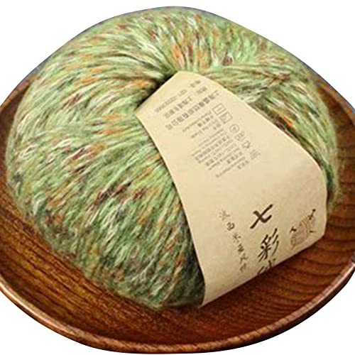 50 g x 2 Häkelgarn, weiches Garn, warm, bunt, dicke Baumwolle, Nylon, Farbverlauf, Baby zum Häkeln von Mirweon