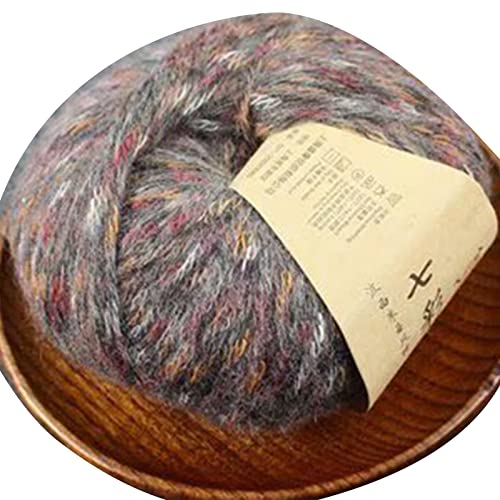 50 g x 2 Häkelgarn, weiches Garn, warm, bunt, dicke Baumwolle, Nylon, Farbverlauf, Baby zum Häkeln von Mirweon