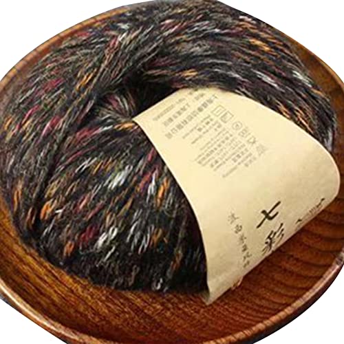 50 g x 2 Häkelgarn, weiches Garn, warm, bunt, dicke Baumwolle, Nylon, Farbverlauf, Baby zum Häkeln von Mirweon