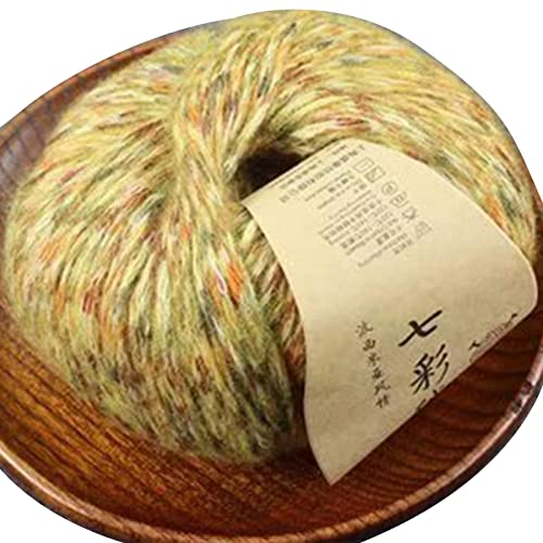 50 g x 2 Häkelgarn, weiches Garn, warm, bunt, dicke Baumwolle, Nylon, Farbverlauf, Baby zum Häkeln von Mirweon