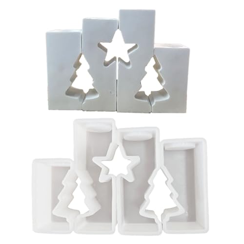 Baum-Silikonformen, Teelichthalter, handgefertigt, Epoxidharz, Kerzenständer, Gussteile, Festivals, Weihnachtsdekorationen von Mirweon