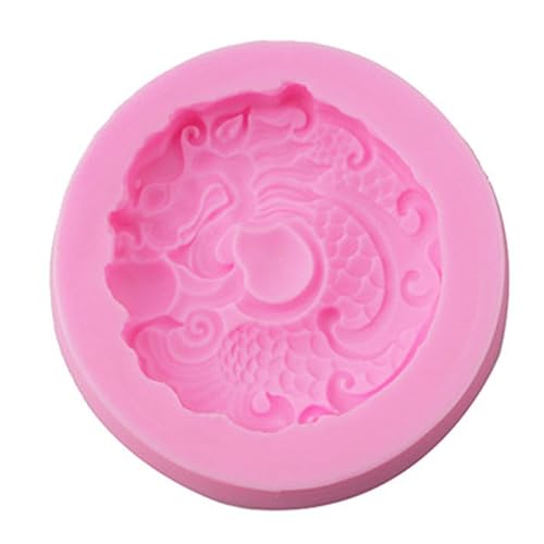 Detaillierte Silikonform mit chinesischem Drachen, Backzubehör, Seifenherstellung, Bastelformen, Silikon, Handarbeitswerkzeug von Mirweon