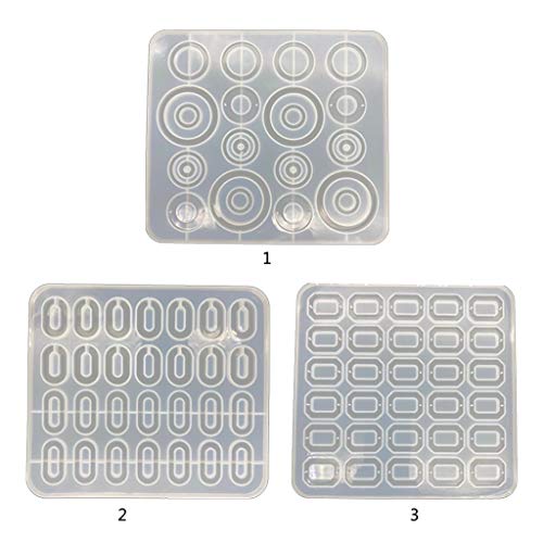 Geometrische Ohrring-Epoxidharz-Formen, Silikonform, Gepäcktasche, Gießformen mit Loch für die Herstellung von Mirweon