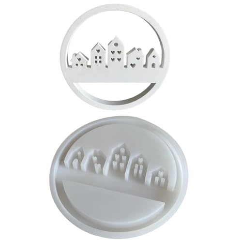 Handgefertigte Silikonform in Hausform, auffällig, Hausdekorationen, Silikonform, Ornament, Basteln, Harzform von Mirweon