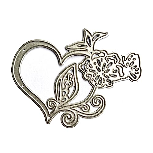 Metall-Stanzformen, Herz-Blumen-Stanzformen, Schablonen für Scrapbooking, Alben, Papierkarten, Prägung von Mirweon
