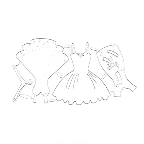 Metall-Stanzformen für Damenkleid, Prägeschablonen für Alben, Umschläge, Scrapbooking, Dekoration von Mirweon