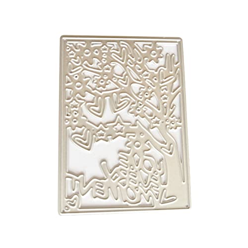 Metall-Stanzschablone mit Baumrahmen, Karbonstahl, Prägeschablone, Scrapbooking, für Karten, Stanzformen von Mirweon