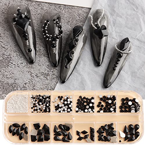 Mirweon 12 Fächer, flache Rückseite, Zubehör, Strasssteine für Maniküre, runde Kristallsteine, Dekorationen, flache Rückseite, Kristalle, Strasssteine für Schmuckherstellung, Kunst-Strasssteine Mirweon 12 Fächer, flache Rückseite, Zubehör, Strasssteine für Maniküre, runde Kristallsteine, Dekorationen, flache Rückseite, Kristalle, Strasssteine für Schmuckherstellung, Kunst-Strasssteine von Mirweon