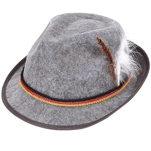 Mirweon Deutsches Bierfest Homburg Hut Bequeme Kopfbedeckung mit verstellbarer Passform für Partybegeisterte Mirweon Deutsches Bierfest Homburg Hut Bequeme Kopfbedeckung mit verstellbarer Passform für Partybegeisterte von Mirweon