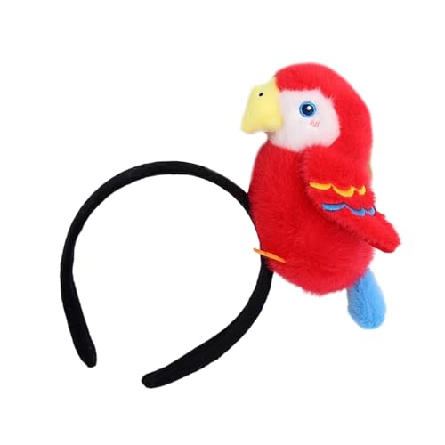 Mirweon Kinder-Vogel-Stirnbänder für Party, Papageienpuppe, Kopfbedeckung für Musikfestivals, Foto-Requisiten für Halloween-Fotografie von Mirweon