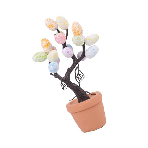 Mirweon Ostereier-Baum, Topfpflanze, Dekoration, Festival, Schreibtisch, Bonsais, dekorative Tischdekoration, für Zuhause oder Büro Mirweon Ostereier-Baum, Topfpflanze, Dekoration, Festival, Schreibtisch, Bonsais, dekorative Tischdekoration, für Zuhause oder Büro von Mirweon